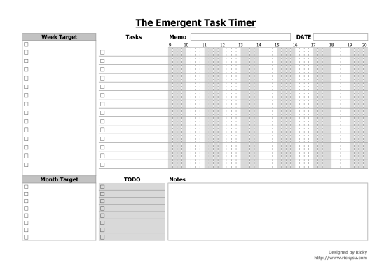 timer sheet